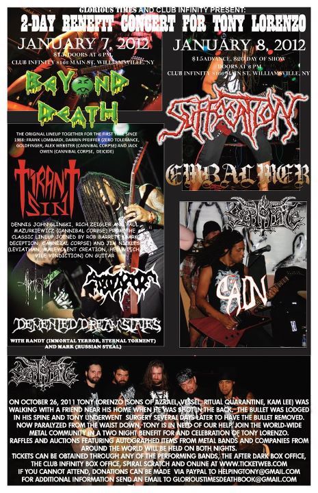 Cannibal Corpse-Vorgängerbands spielten Benefizkonzert