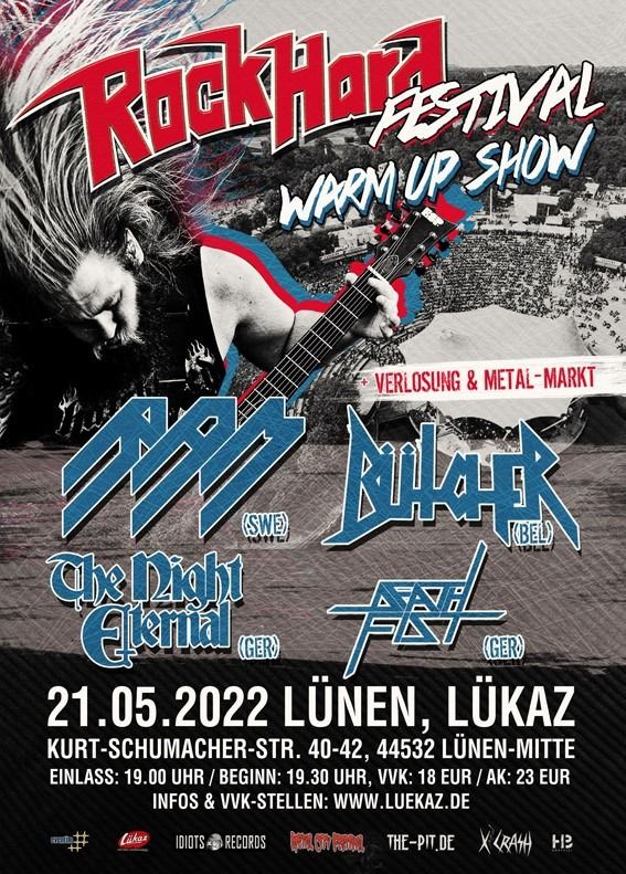 Rock Hard Festival: Warm-up-Show mit RAM, Bütcher, The Night Eternal und Deathfist im Mai 2022