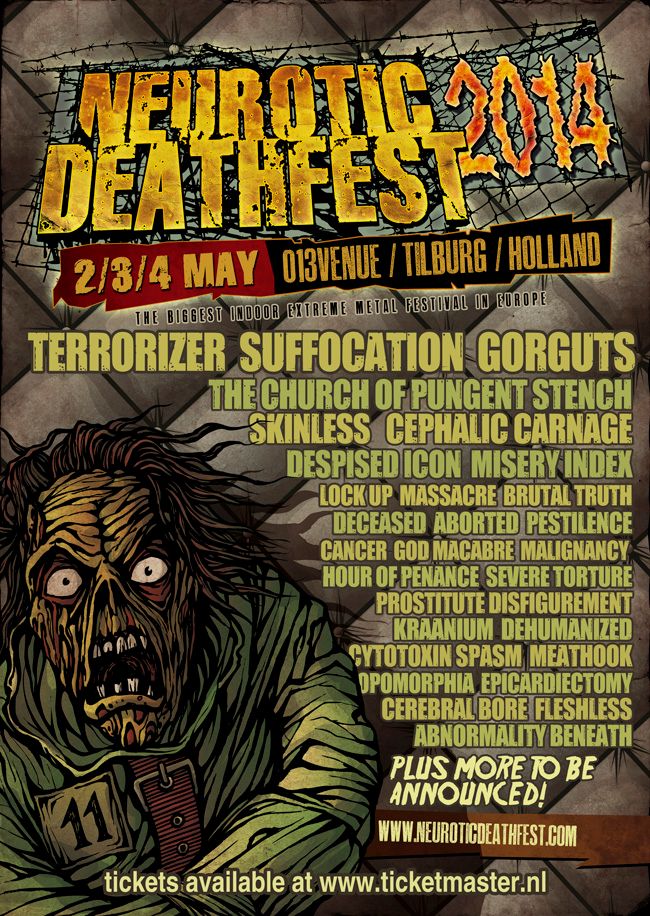 Neurotic Deathfest 2014: Sechs neue Bands bestätigt
