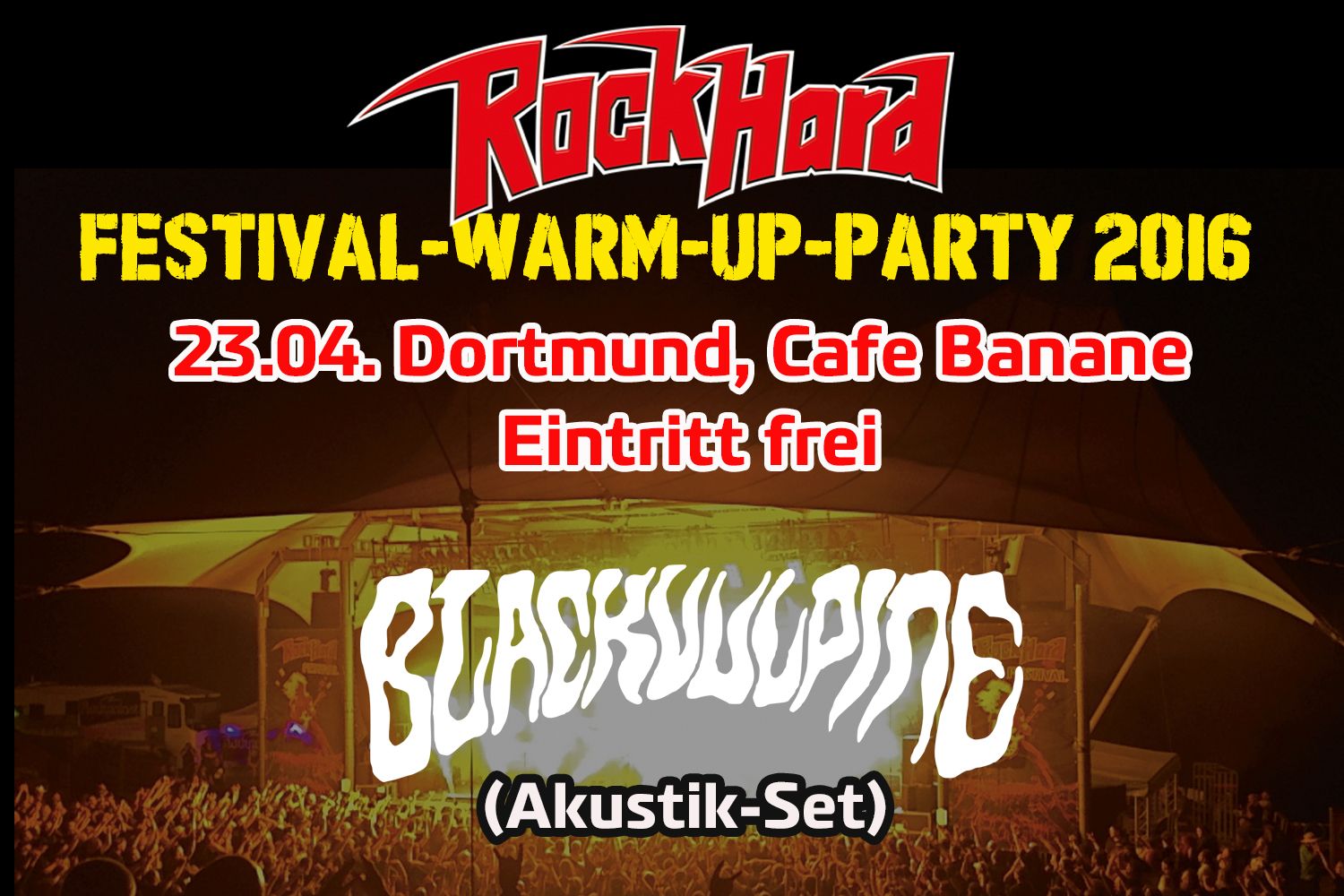 Black Vulpine spielen auf RHF-Warm-up-Party in Dortmund