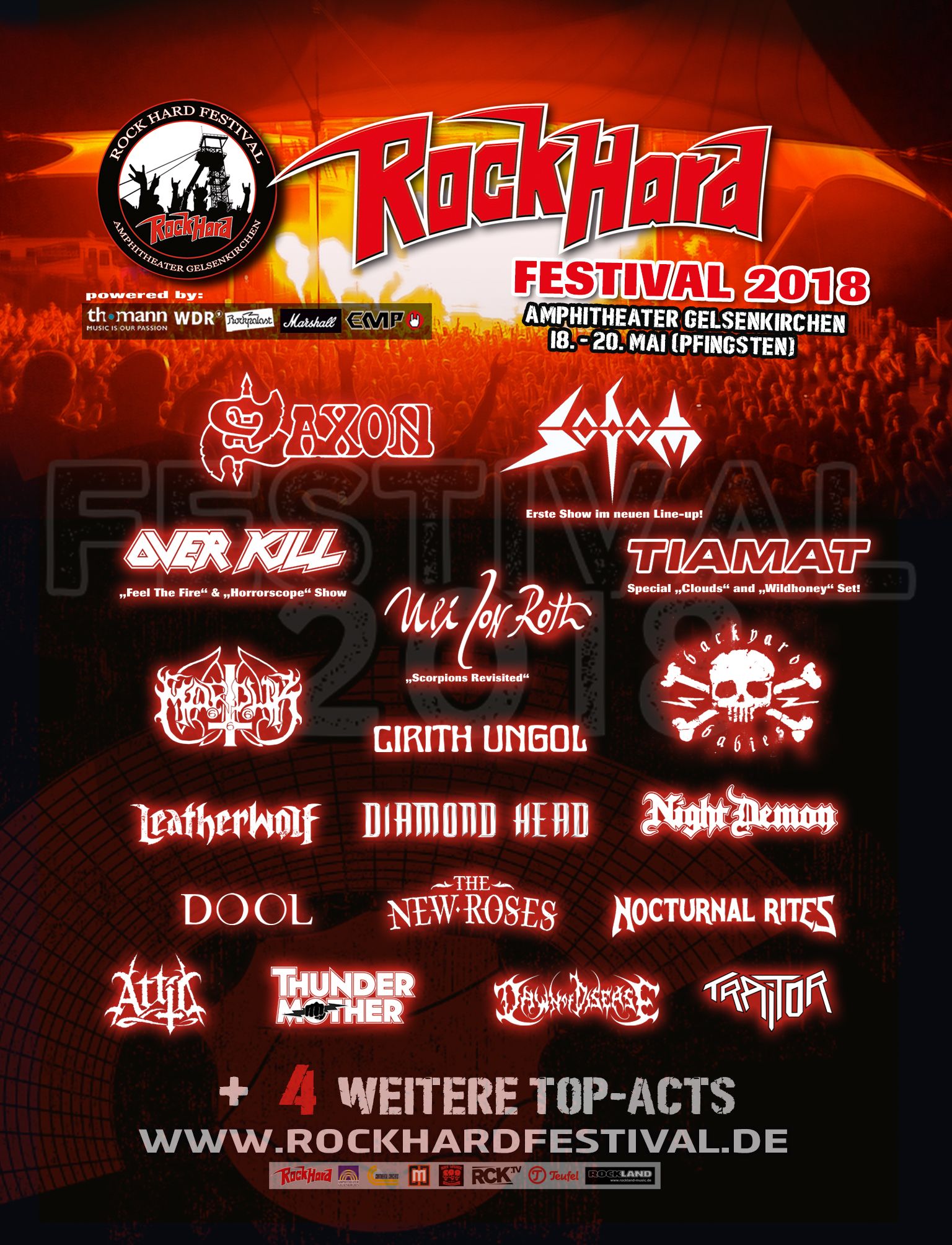 Rock Hard Festival 2018: Sodom und Traitor bestätigt