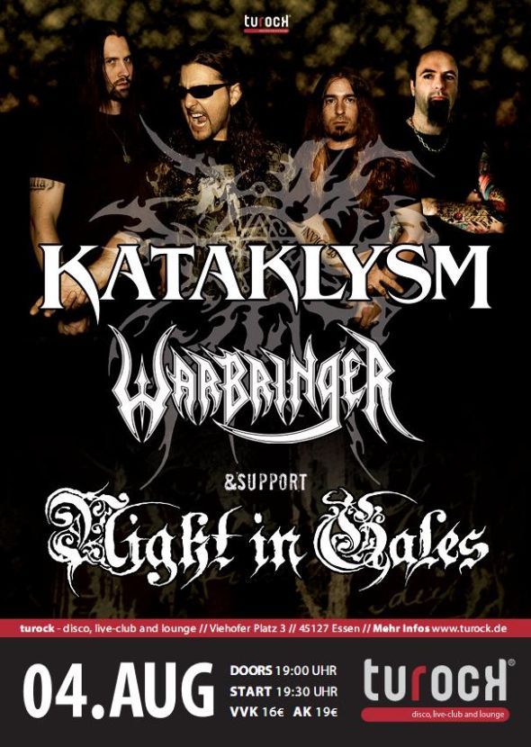 Kataklysm, Warbringer, Night In Gales - Essen, Turock