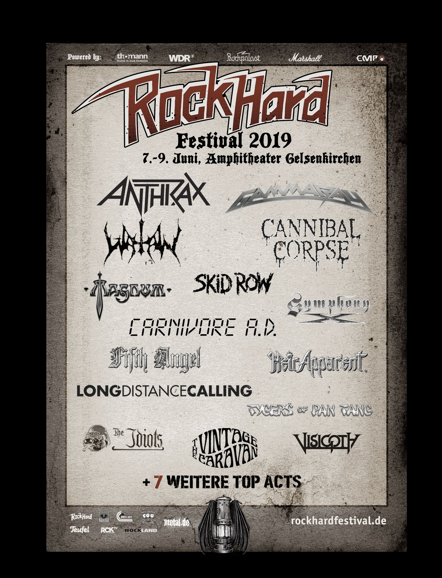 Rock Hard Festival 2019: Carnivore A.D. und Gamma Ray bestätigt