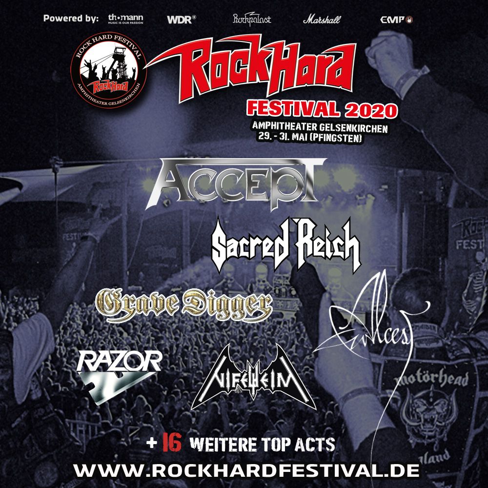 Rock Hard Festival 2020: Accept, Sacred Reich, Grave Digger, Alcest, Razor und Nifelheim bestätigt. Vorverkaufsstart!
