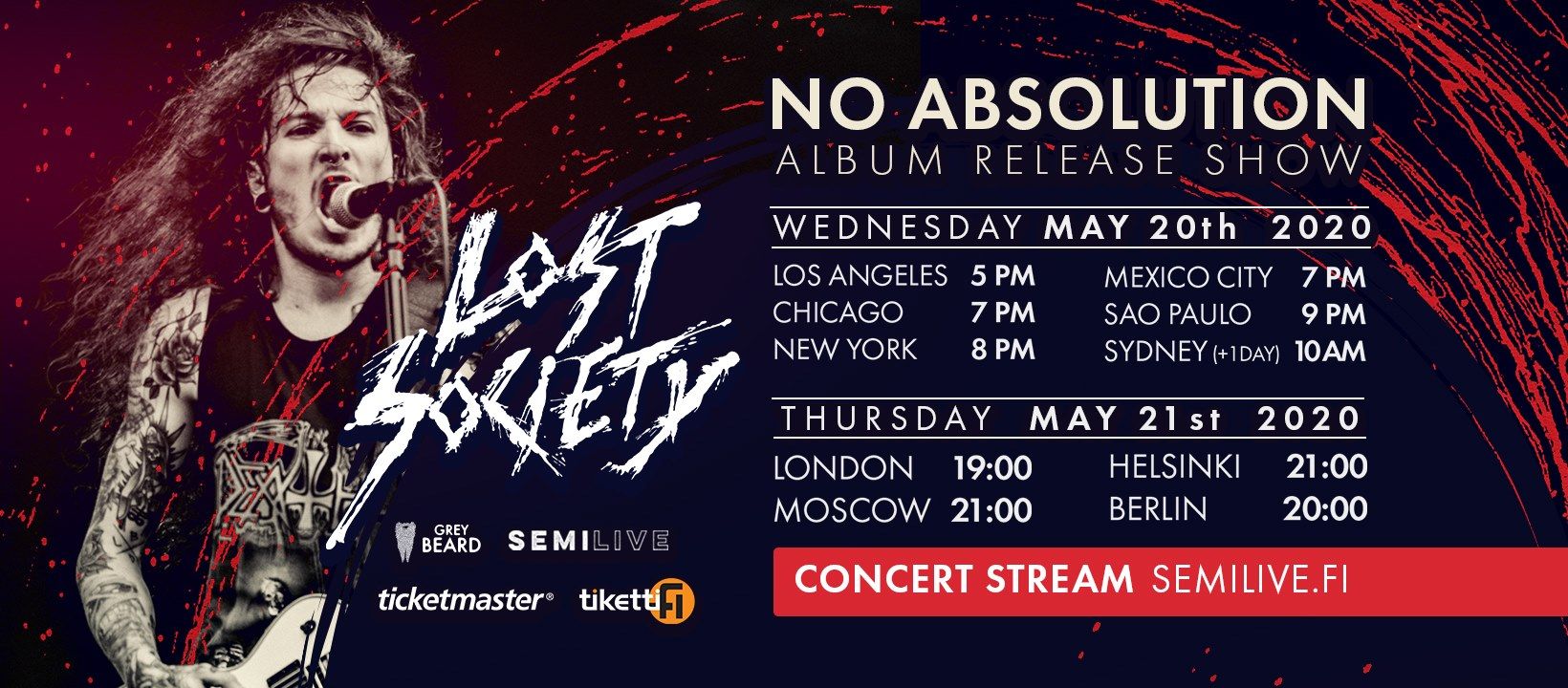 "No Absolution"-Release-Show am 21. Mai im Live-Stream