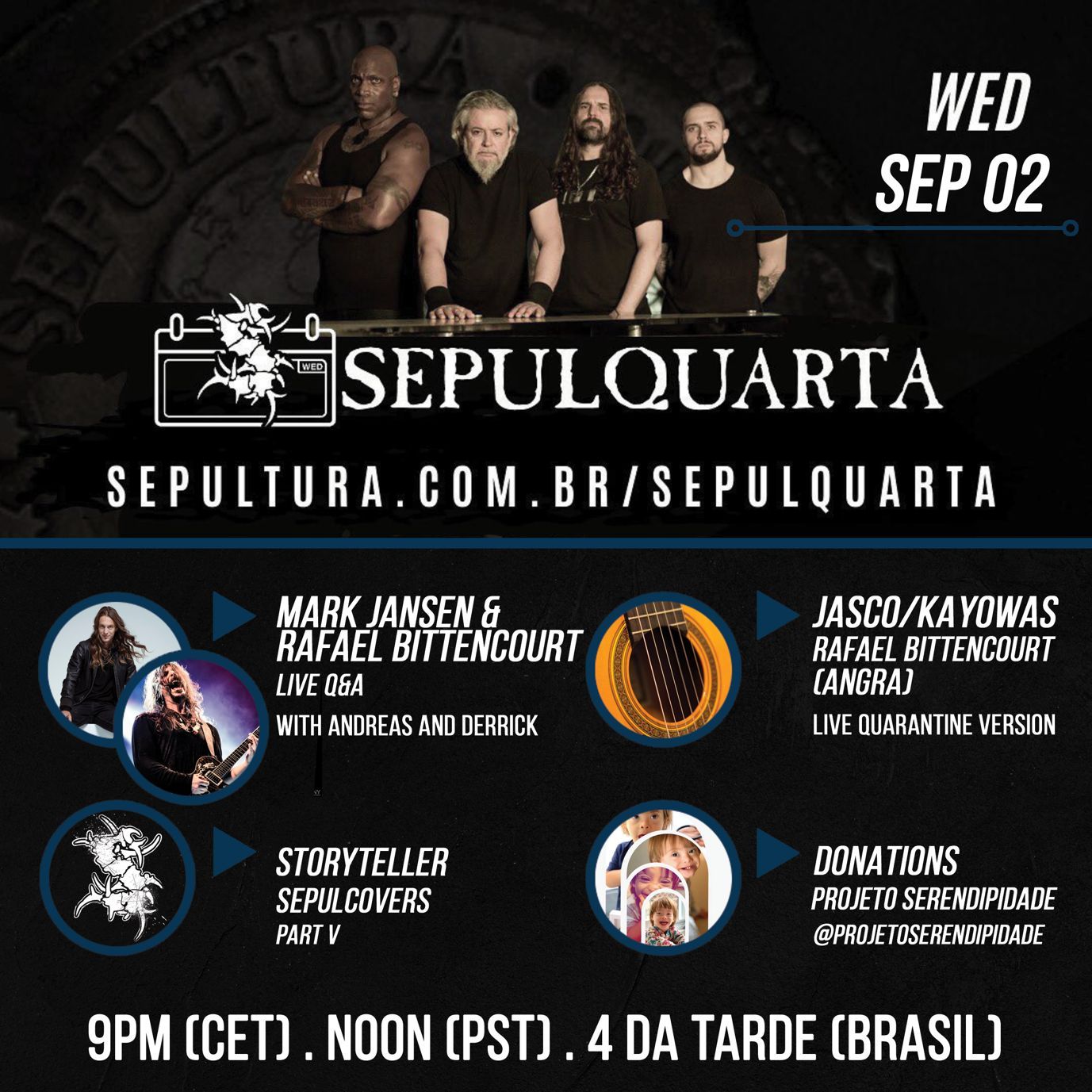 Mark Jansen und Rafael Bittencourt als Gäste für "SepulQuarta" angekündigt