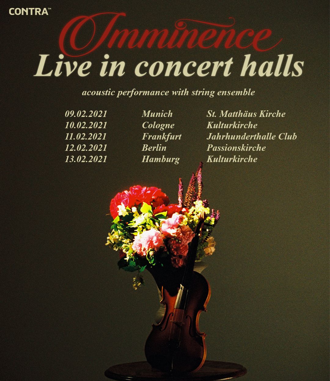 "Live In Concert Halls"-Akustik-Tour für 2021 angekündigt