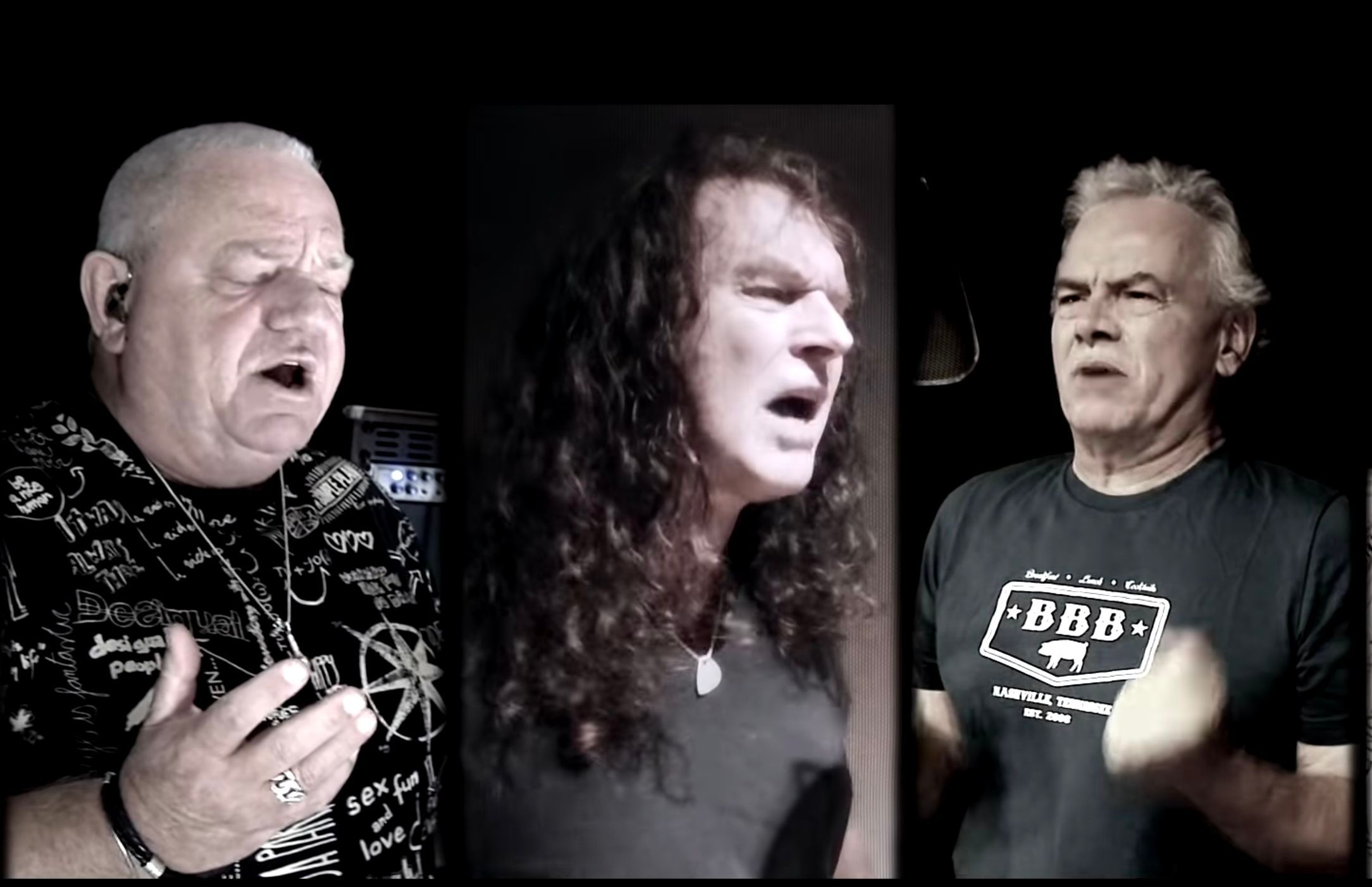 Udo Dirkschneider, Peter Baltes und Stefan Kaufmann im 'Where The Angels Fly'-Video vereint