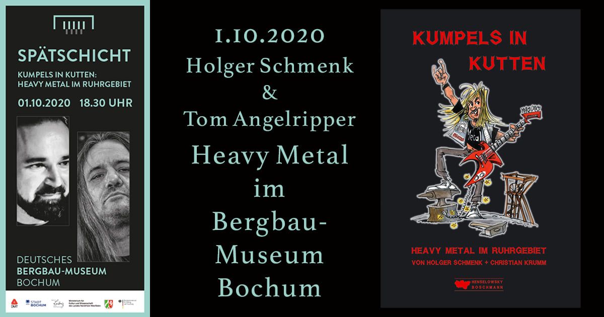 "Kumpels in Kutten": Lesung mit Tom Angelripper am 01. Oktober in Bochum