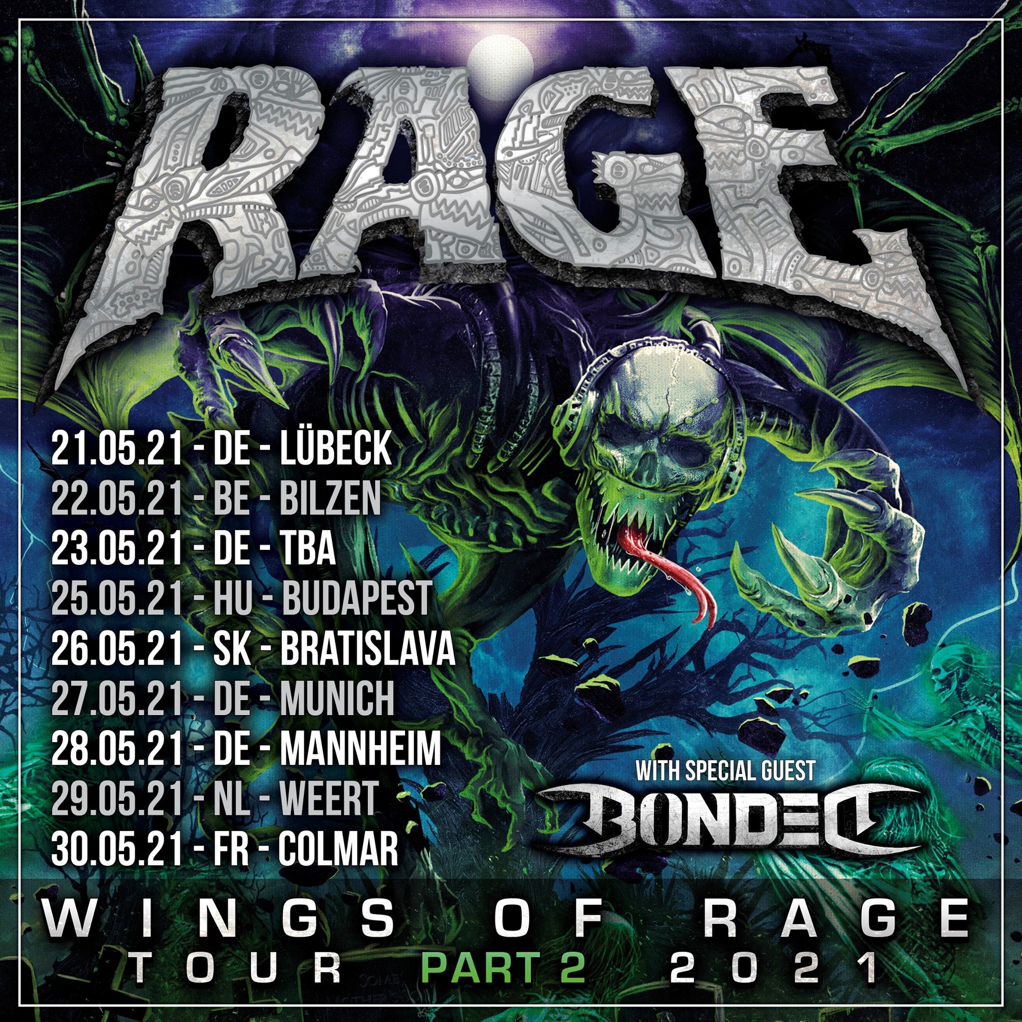 Neue "Wings Of Rage"-Tourdaten für Mai 2021 angekündigt