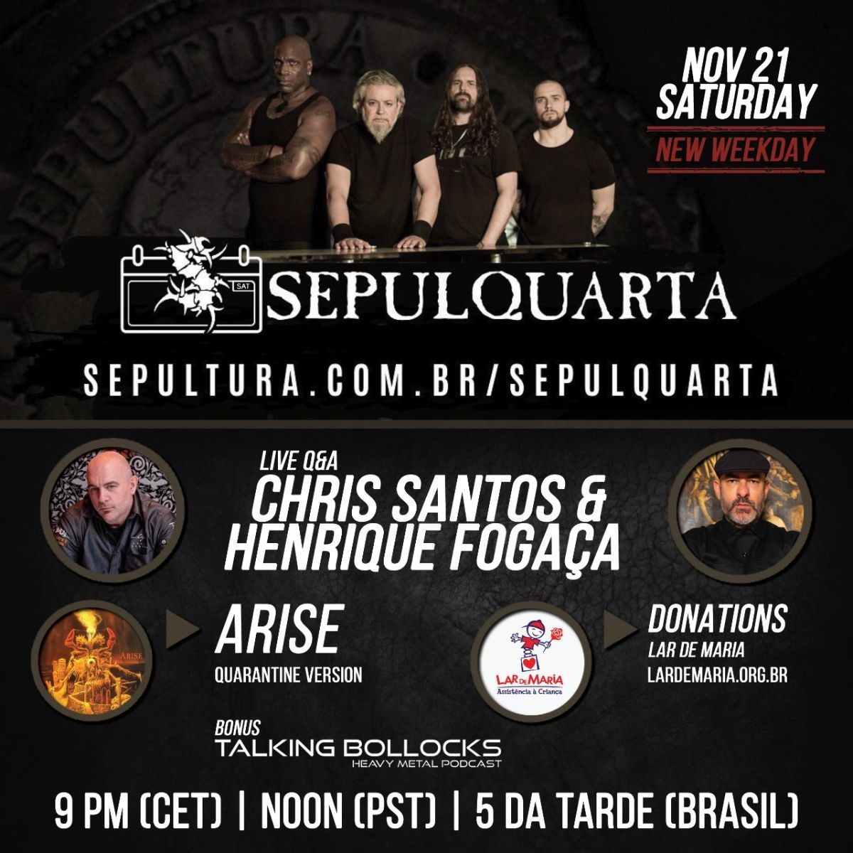 Chris Santos und Henrique Fogaca zu Gast in neuer "SepulQuarta"-Folge