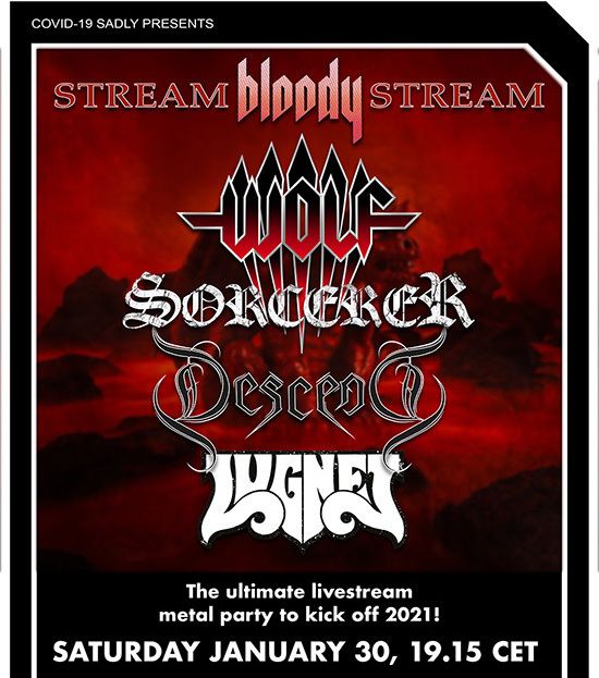 "Stream Bloody Stream" mit Wolf, Descend und Lugnet am 30. Januar