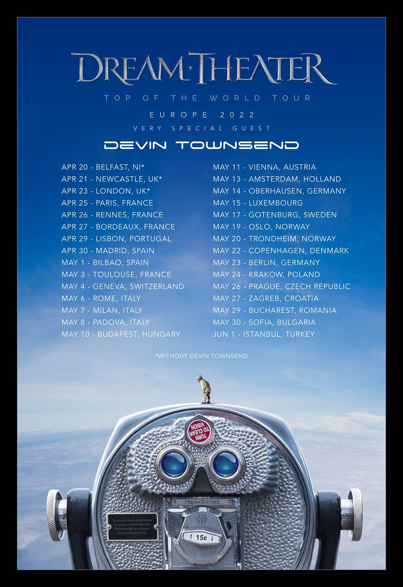Devin Townsend als Special Guest für "Top Of The World"-Europatour bestätigt