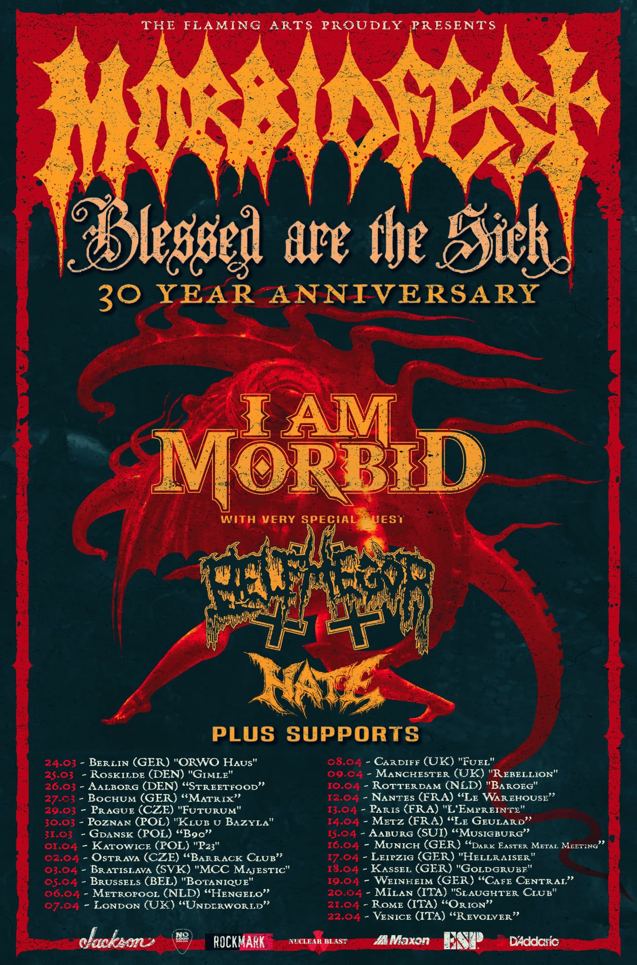 David Vincent und Pete Sandoval gehen gemeinsam auf "Blessed Are The Sick"-Tour mit I Am Morbid
