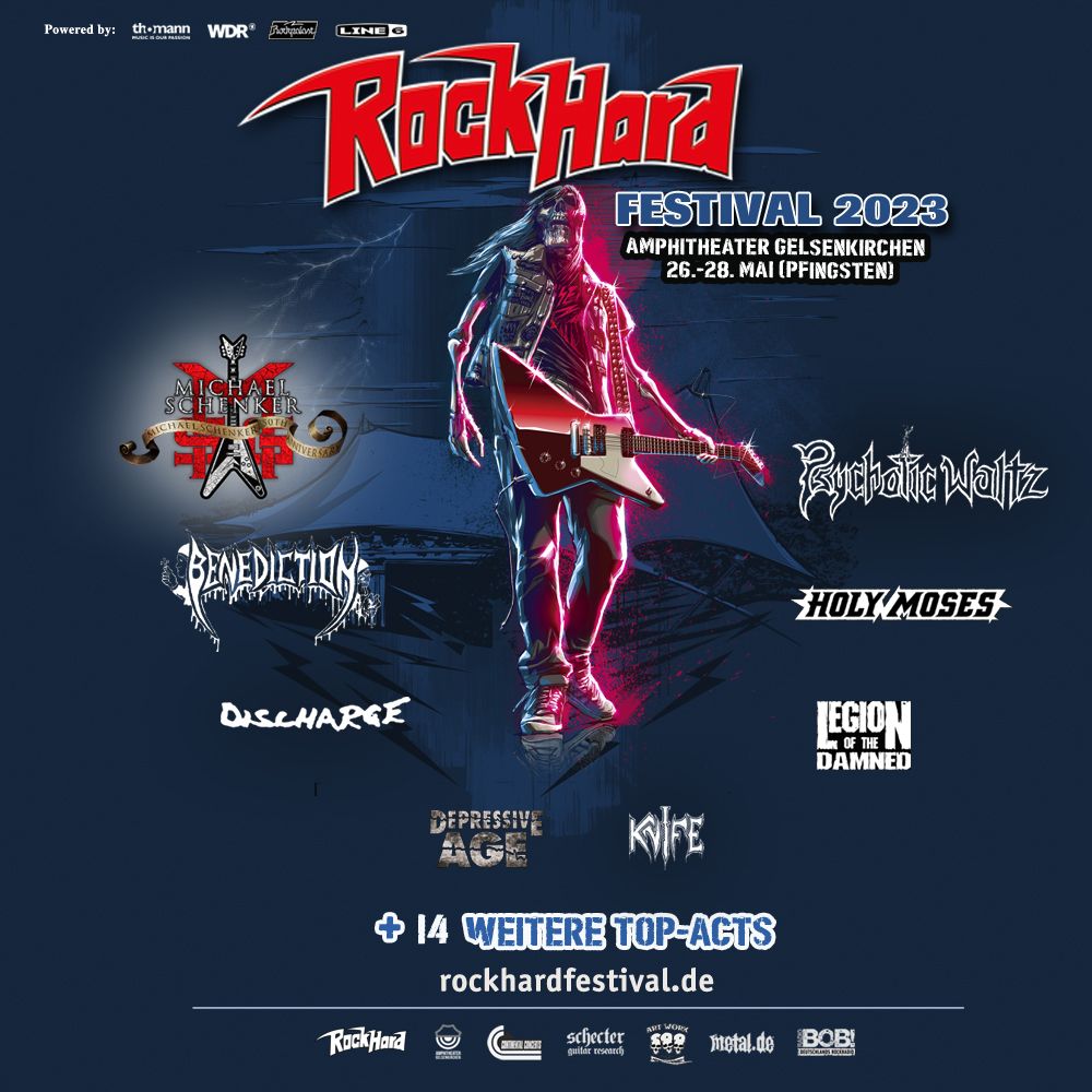 Rock Hard Festival 2023 - Benediction, Holy Moses und Legion Of The Damned bestätigt