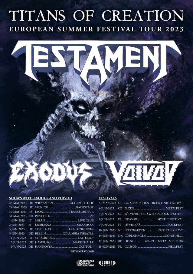 "Titans Of Creation"-Europatour mit Exodus und Voivod angekündigt
