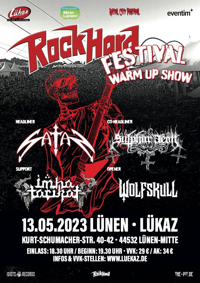 Rock Hard Festival Warm-Up-Show am 13. Mai in Lünen