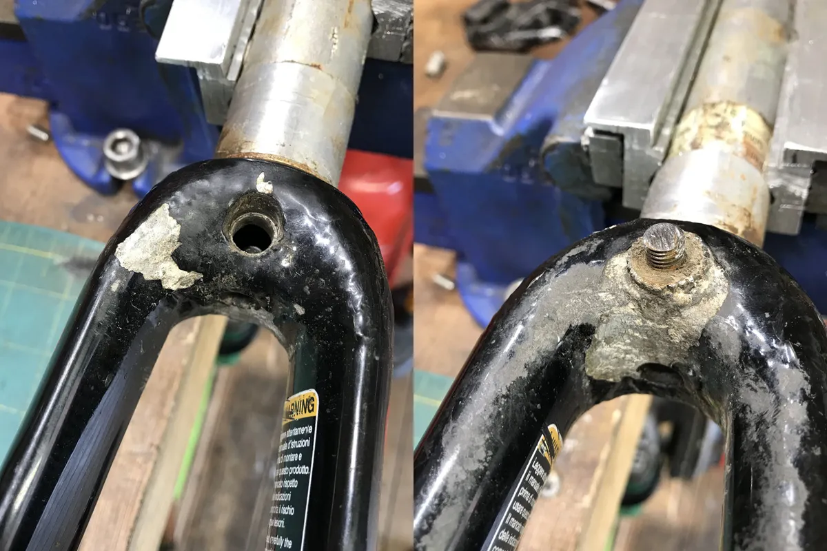 Fork crown carbon corrosion AM Bike Co