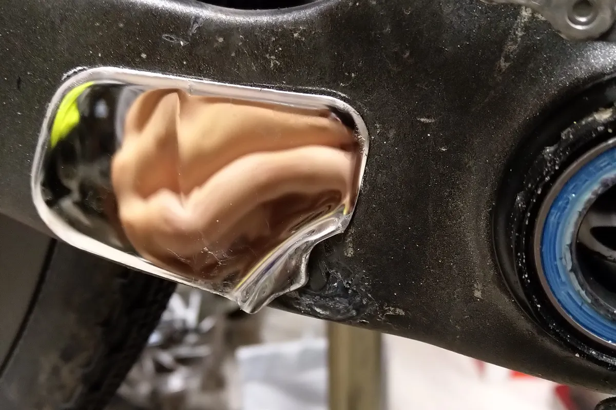 Chainstay protector damage
