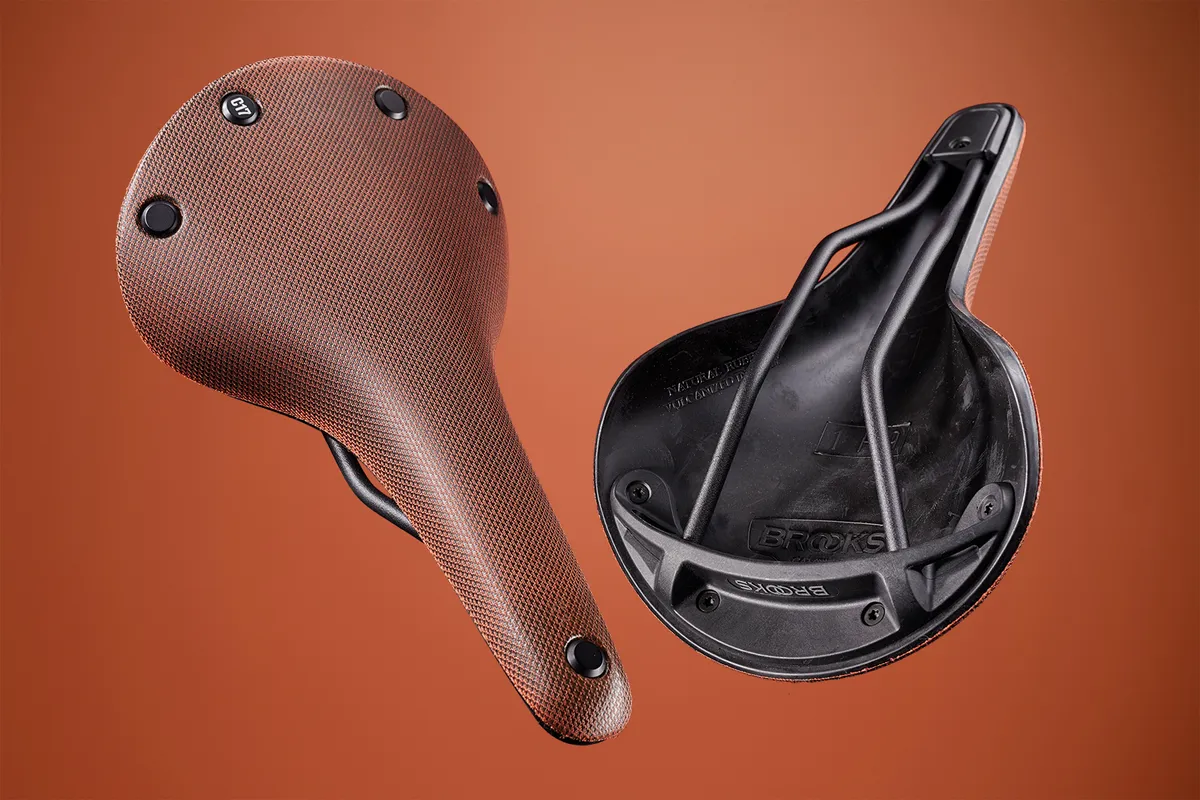 An all-weather road bike saddle from Brooks
