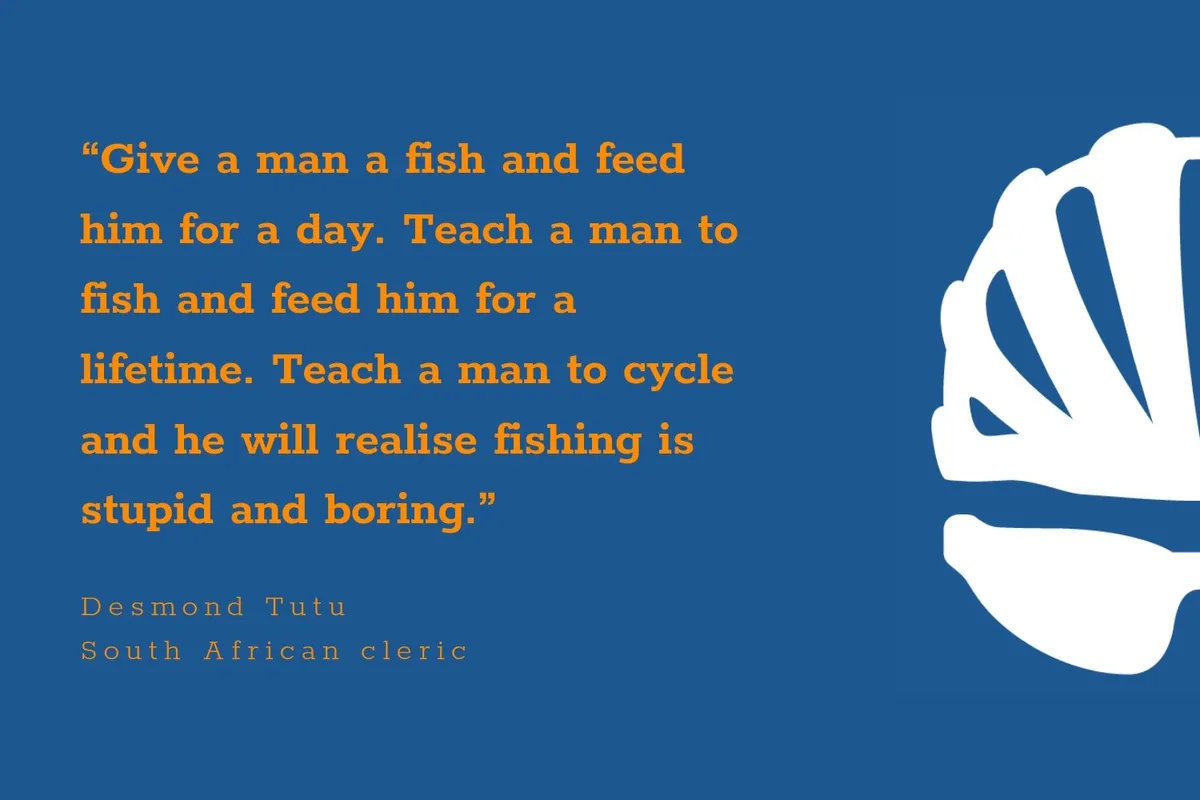 Desmond Tutu inspirational cycling quote
