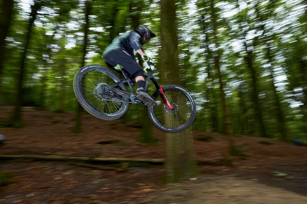 Rob Weaver riding a Whyte G-170C RS 29'er mtb. Windhill Bike Park, Longleat, Wiltshire. September 2019.