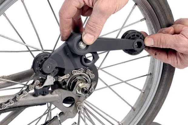 Bromptons require a chain tensioner as they have vertical drop outs
