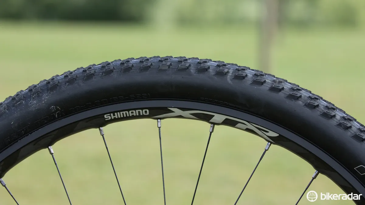 The new carbon-alloy hybrid rim design is similar to the C24 and C35 wheels in the road range