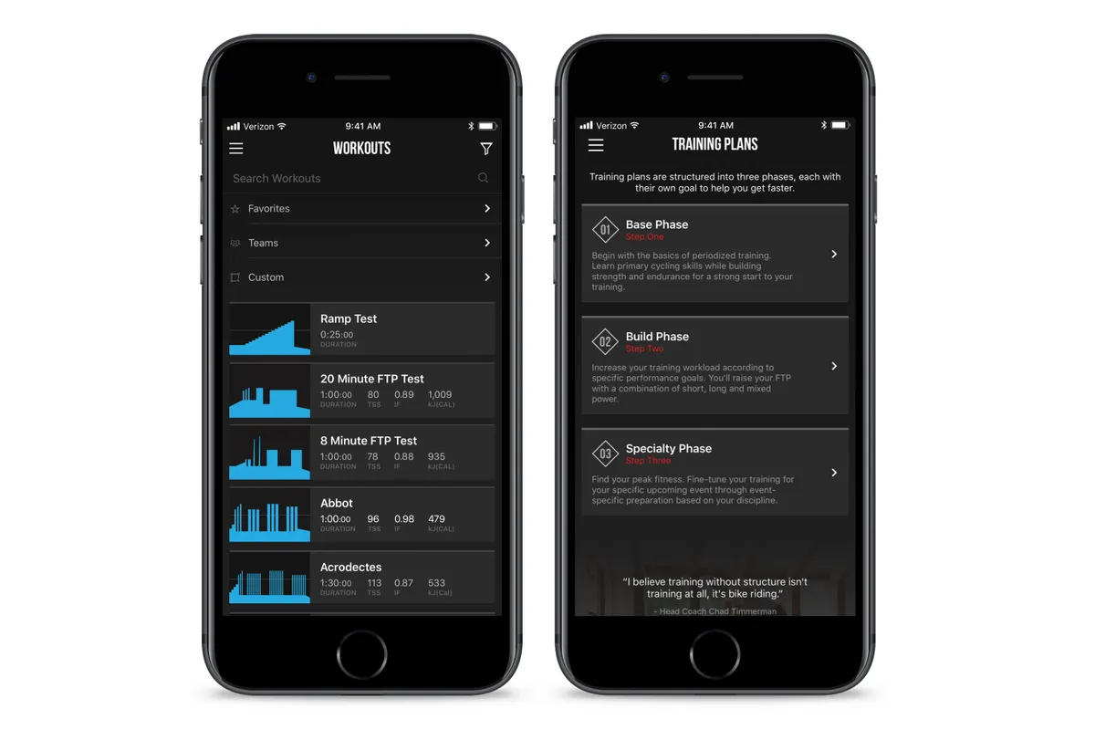 TrainerRoad iPhone workouts