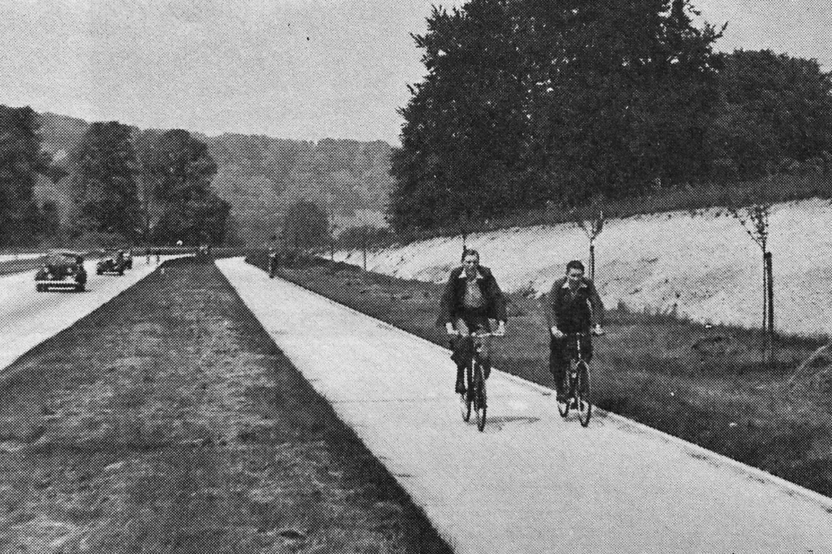 Cycle track near Dorking, Surrey