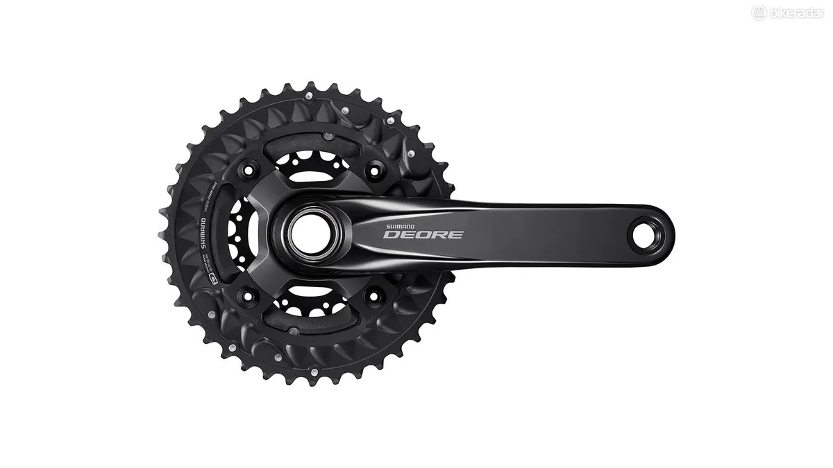 Triple cranksets are still offered in Deore