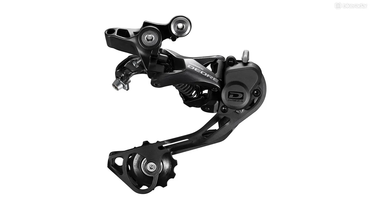All M6000 Deore rear derailleurs get cosmetic updates and use a clutch to reduce chain slap