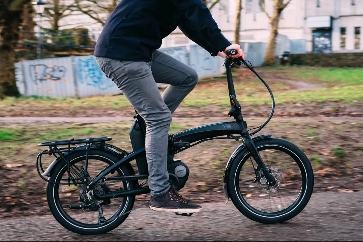 The Tern Vektron is a rugged folding e-bike, capable of carrying plenty of groceries
