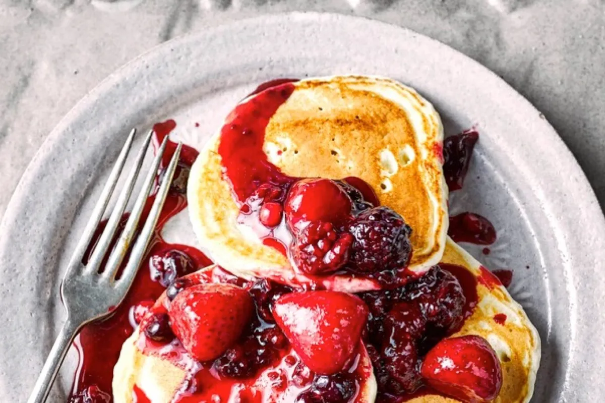 Tasty and sweet vegan pancakes