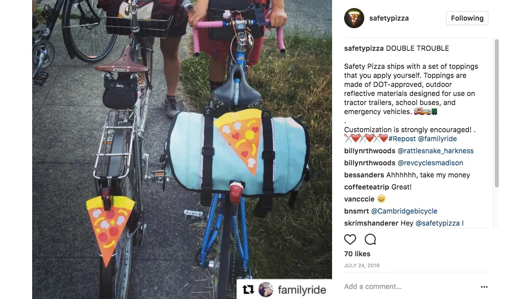 Some of the trendiest Instagrammers out there have adopted the Safety Pizza
