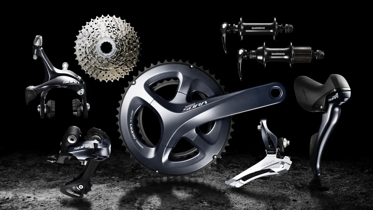 Shimano Sora is a 9-speed groupset commonly seen on many budget road bikes