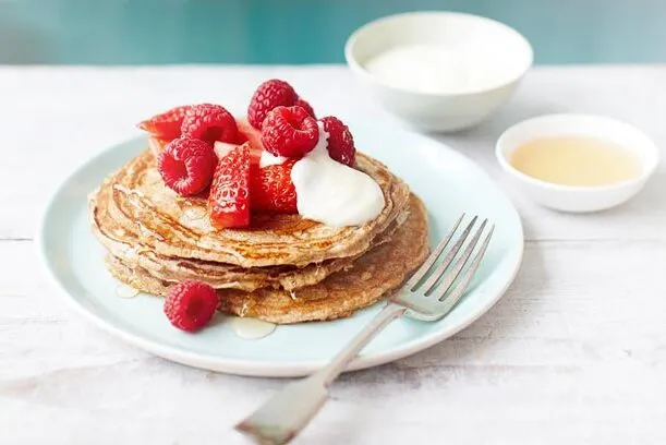 Add fruit to your buckwheat pancakes and you're working towards your five a day goal