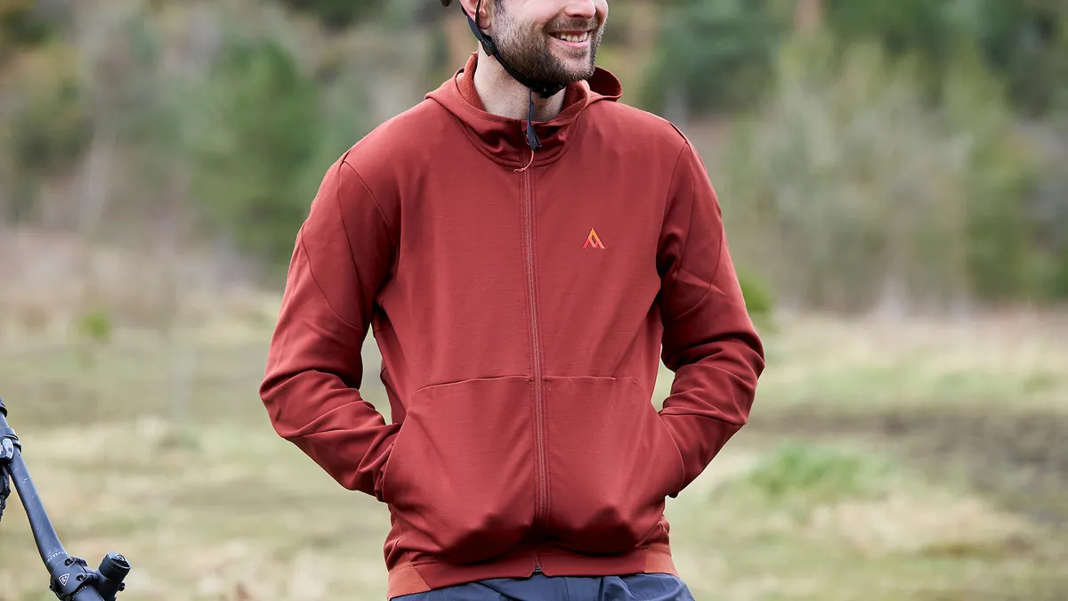 Alex Evans wearing 7Mesh riding clothing. Tirpentwys, Pontypool, Wales. February 2019.