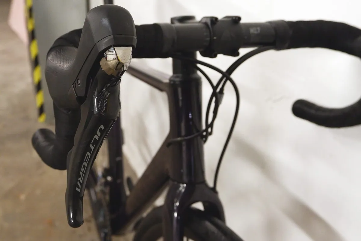 Ultegra shifters are less bulky with a shorter reach than previous models tested