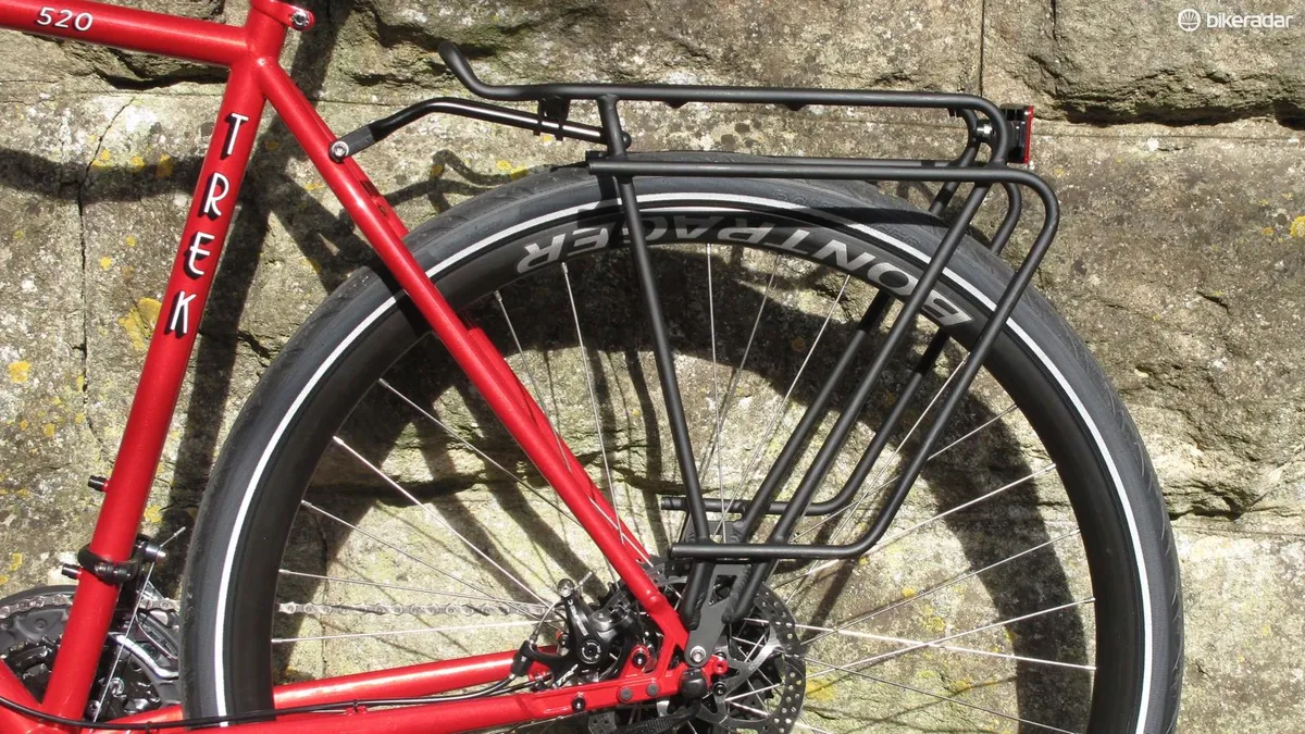 The Bontrager rear rack is rated at 25kg