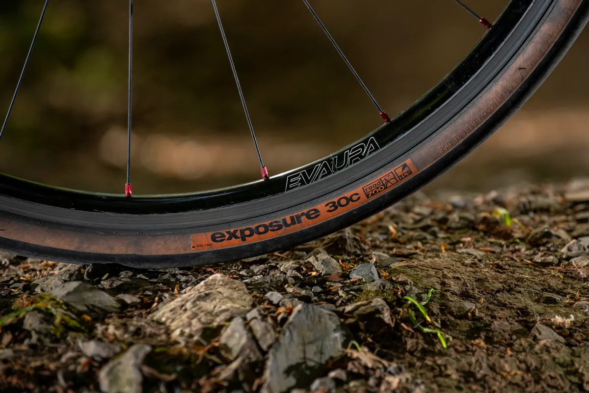 Close up image of a bicycle rim and tyre