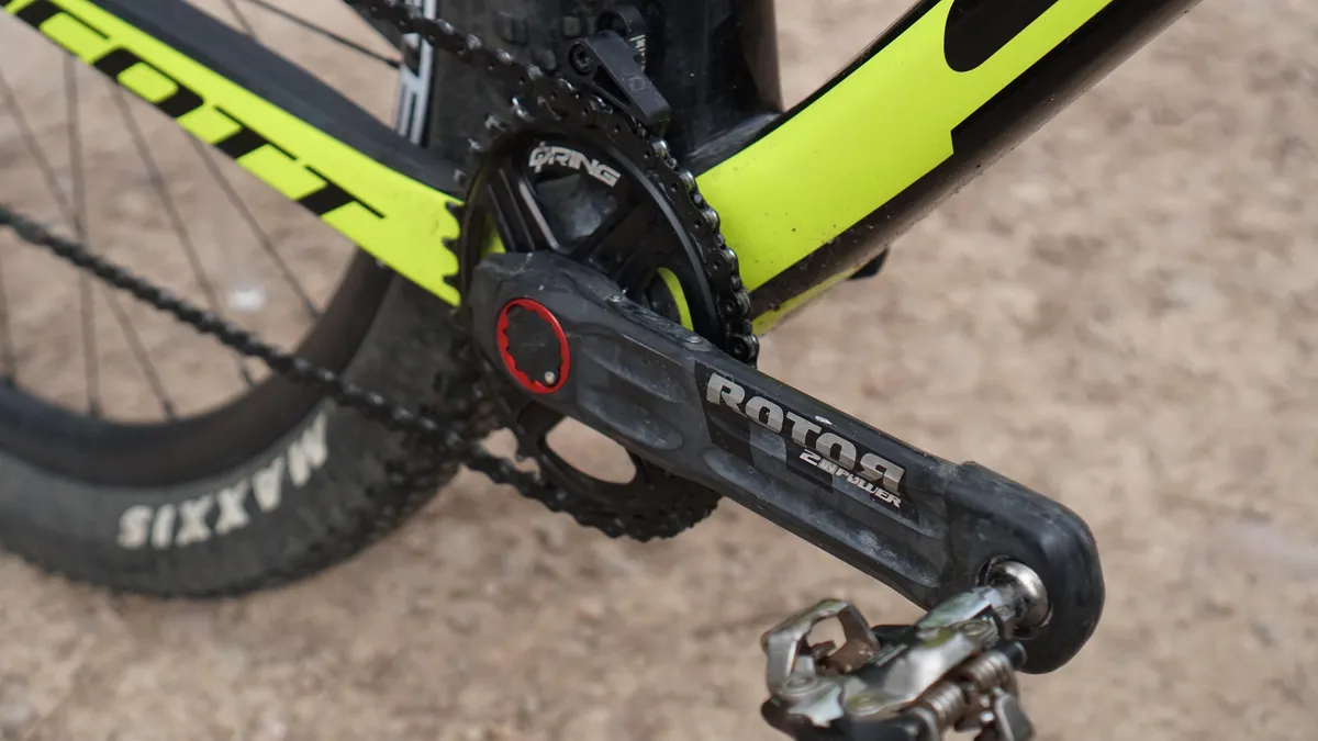 Rotor MTB cranks with a power meter
