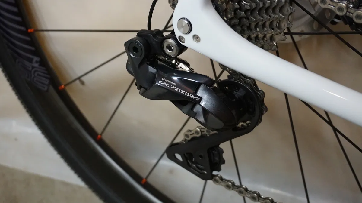 Derailleur from groupset for road bike