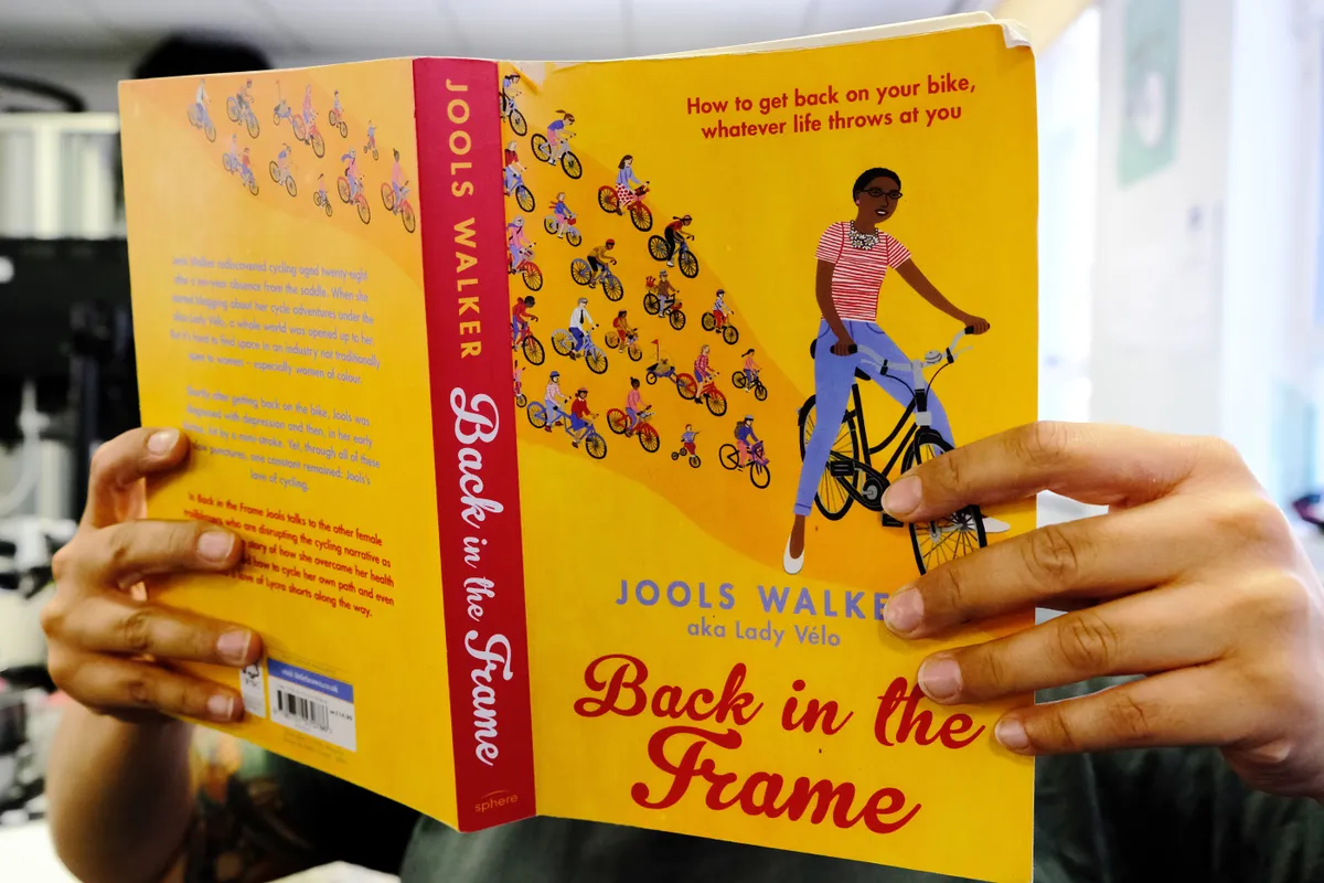Back in the Frame book by Jools Walker being read