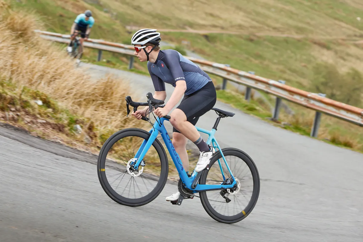 Orbea Gain being ridden in mid Wales