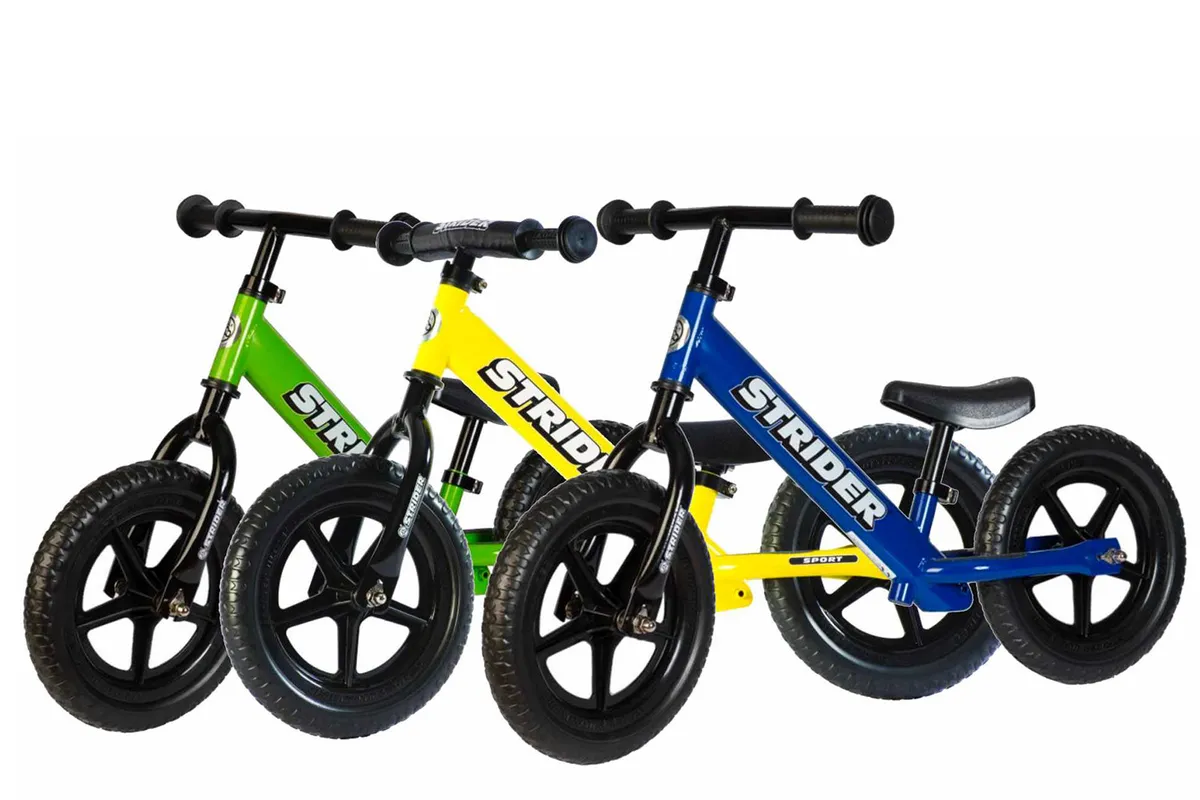 Strider is a very popular make of kids' bike