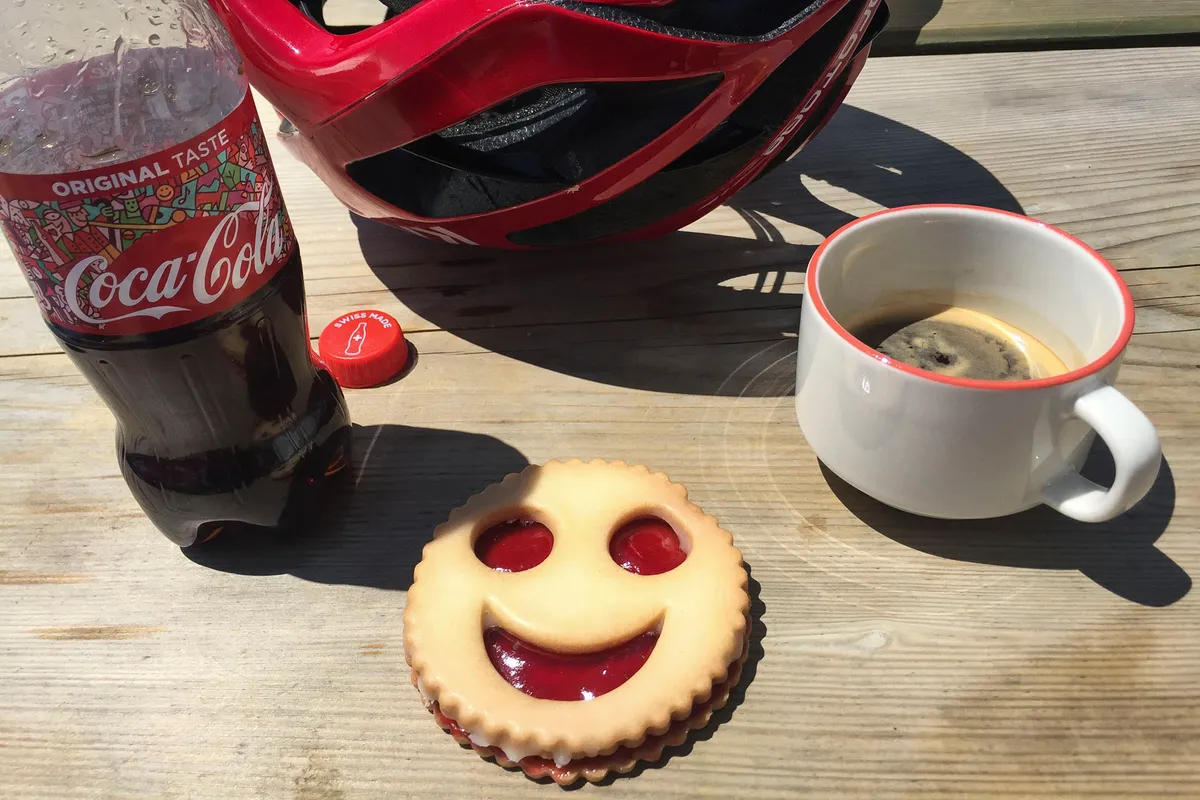 jammy dodger and cup of coffee