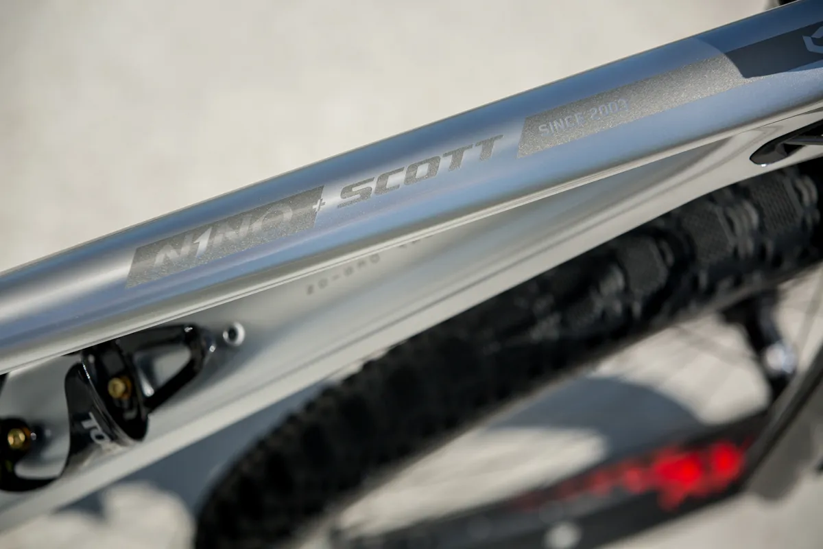 Nino Schurter's Scott Spark RC 900 WC N1NO bike, top tube