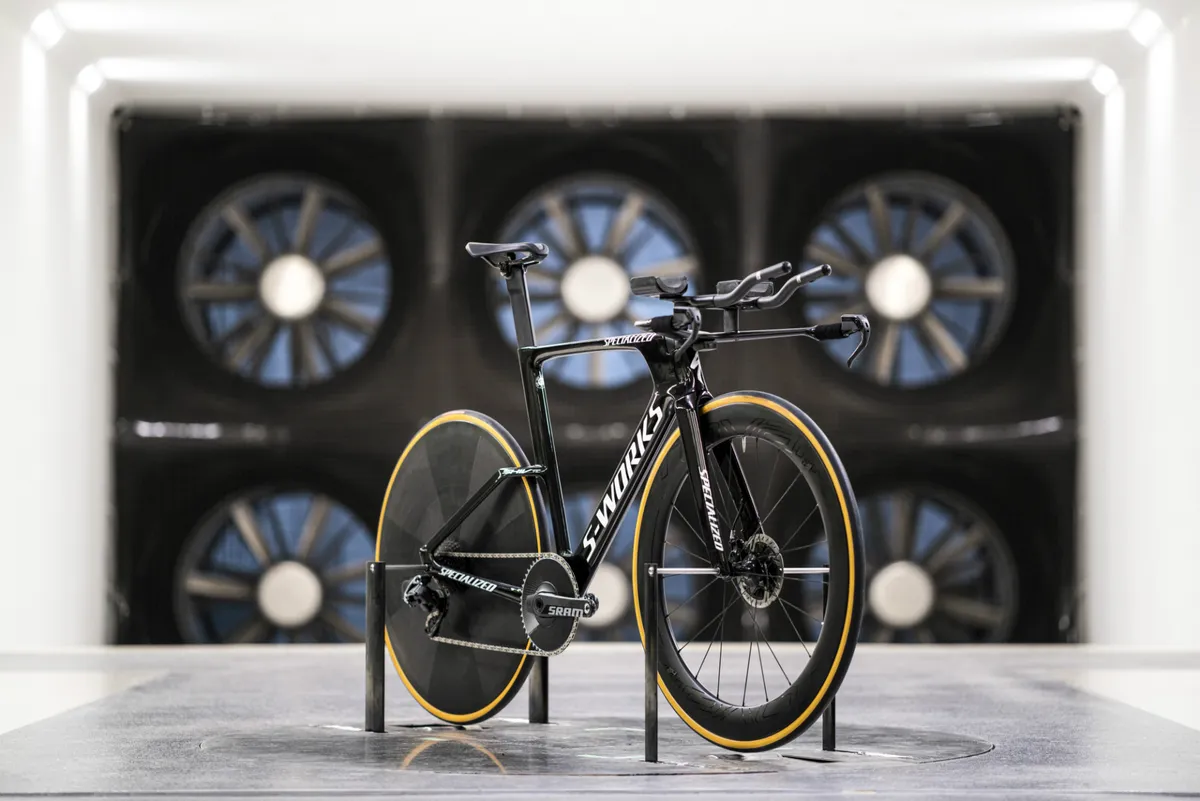 Specialized S-Works Shiv TT Disc in the wind tunnel