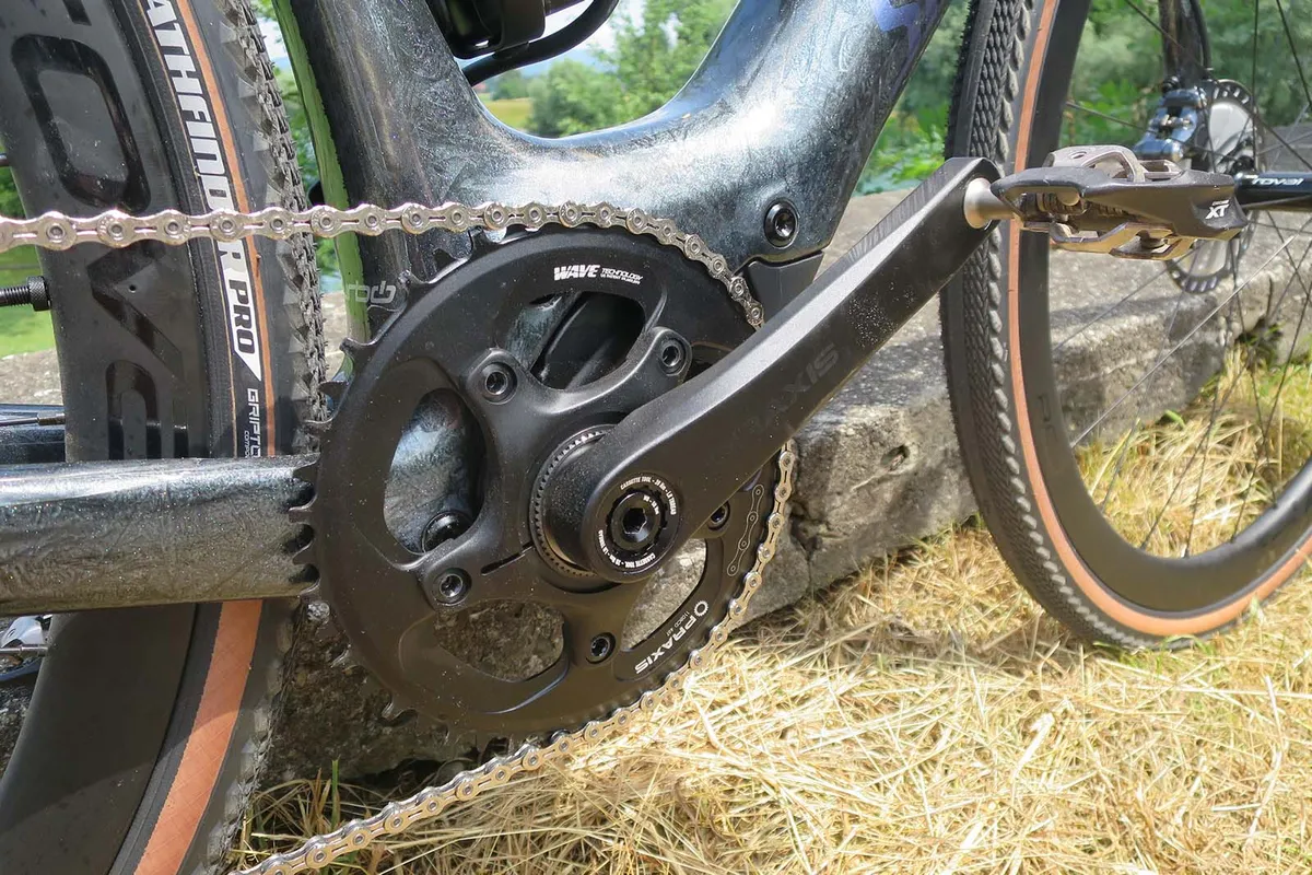 Praxis chainset on road e-bike